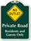 Private Road, Residents and Guests Signature Sign
