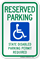 Reserved Parking Disabled Permit Required Sign