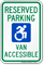 New York Reserved Parking, Van Accessible Sign