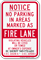 Orange County Notice No Parking Fire Lane Sign