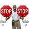 Stop Double Sided Hand Held Sign With Handle