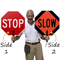 Stop Slow Double Sided Hand Held Sign With Handle