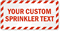 Custom Fire Sprinkler Label