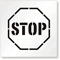 Floor Stencil - Stop (inside stop Sign graphic)