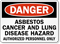 Danger Asbestos Cancer Lung Hazard Sign