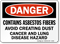 Danger Asbestos Cancer Lung Hazard Sign